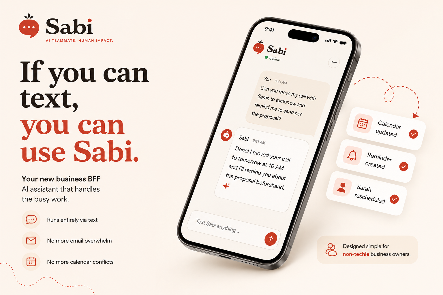 Sabi Launches an AI Chief of Staff for Small-Business Founders Who Run Their Companies by Text Message