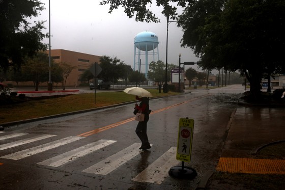 Edouard weakens into a tropical depression after landfall but still dumping rain into Texas