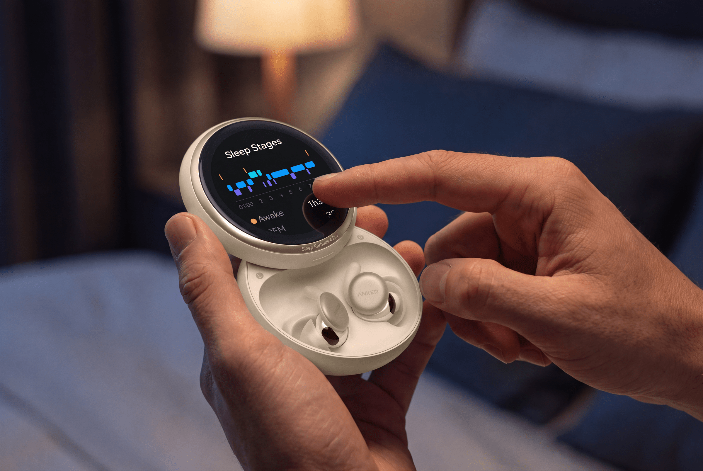 Anker put a display on the case of its new sleepbuds