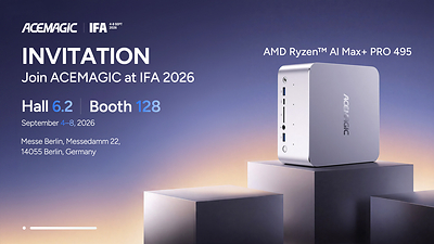 ACEMAGIC First to Introduce Ryzen AI Max+ PRO 495 AI Mini Workstation at IFA 2026