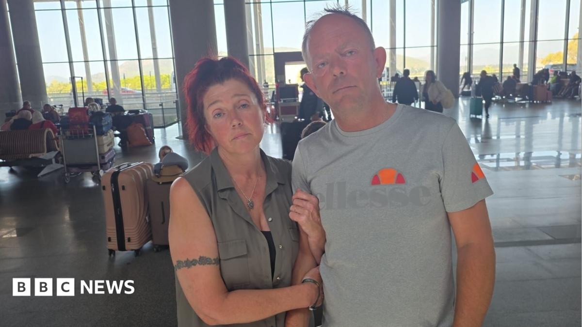 'We're exhausted after sleeping on airport floor'