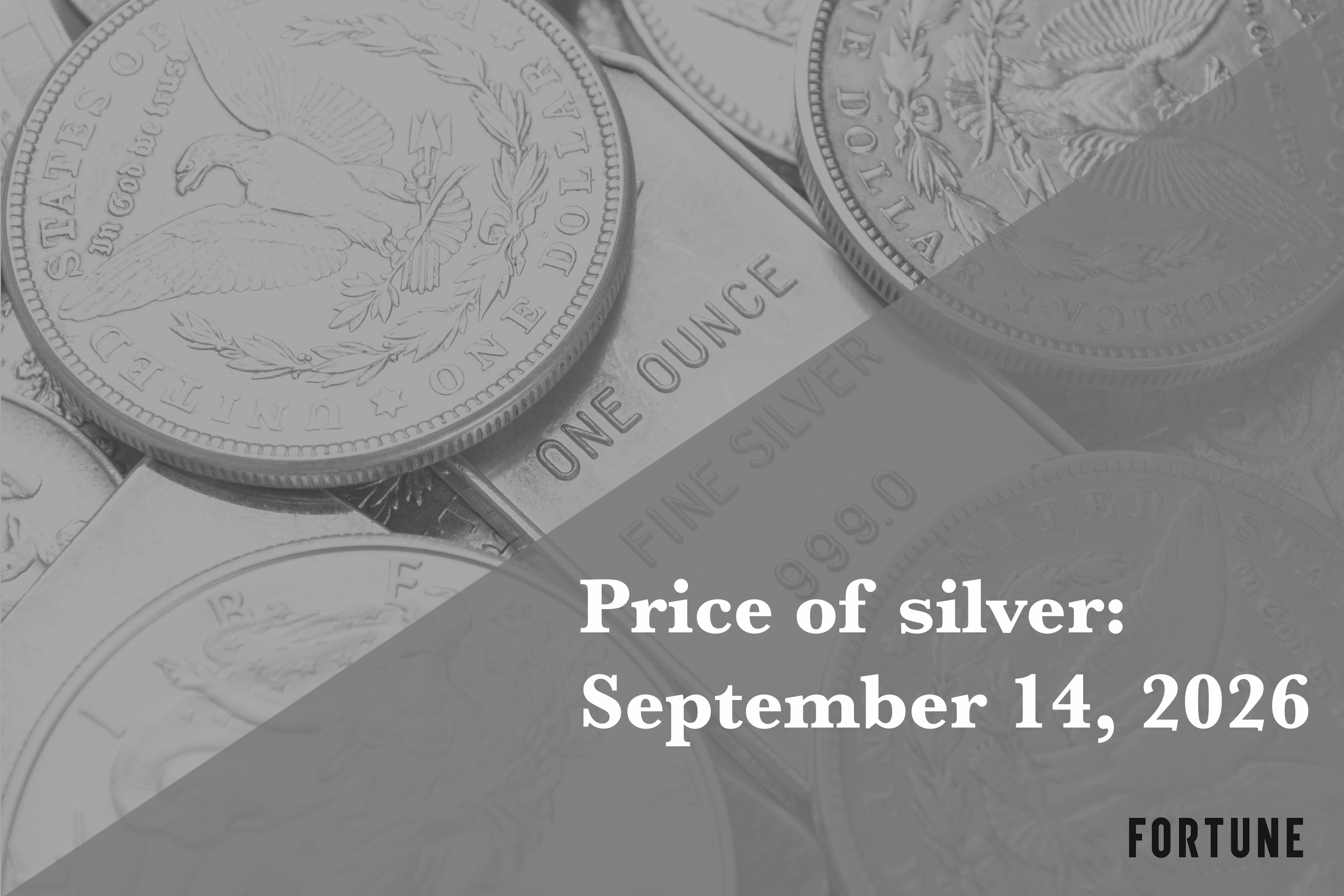 Current price of silver as of Monday, Sept. 14, 2026