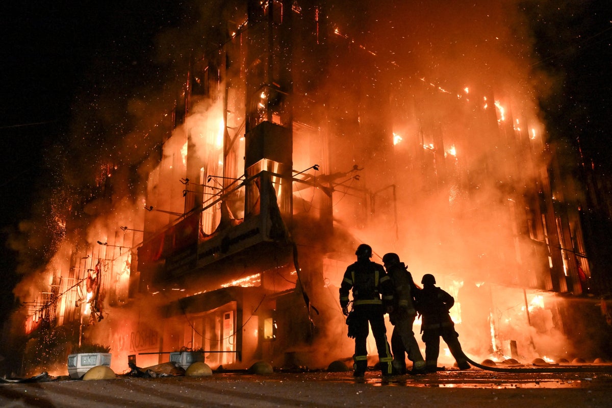 Ukraine war live: Kremlin vows response after drone strikes during Putin’s election