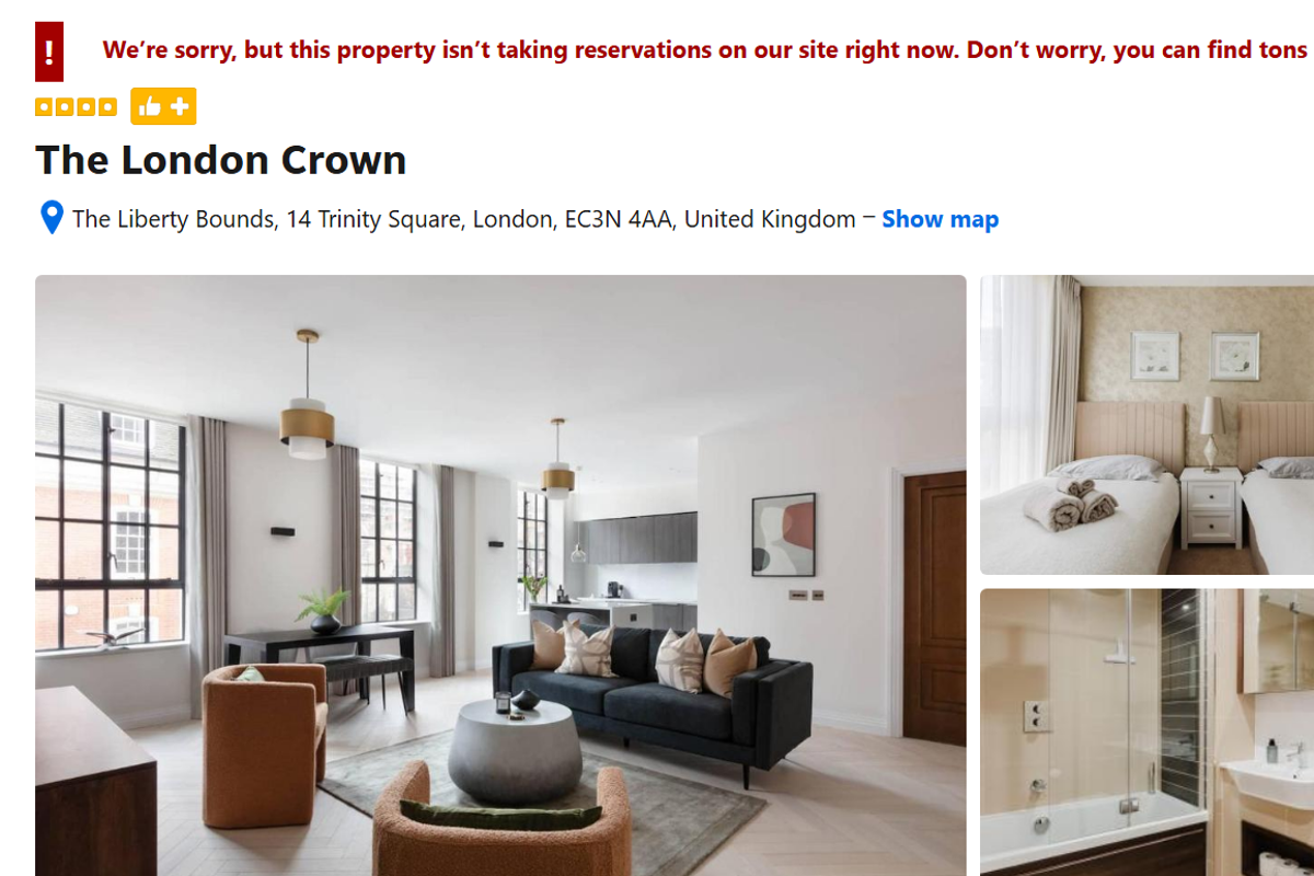 Booking.com sends tourists to ‘apartment’ in House of Commons for £81 per night