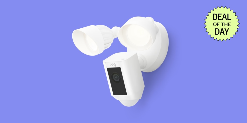 The Ring floodlight camera is 50% off and at the lowest price we’ve ever seen
