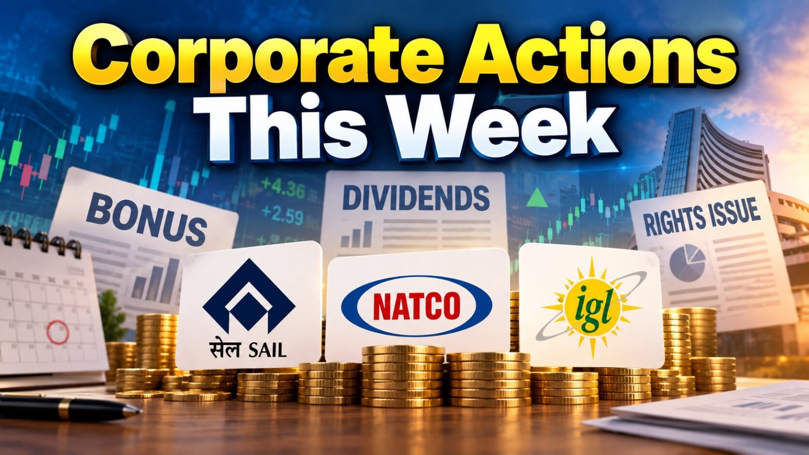 Six companies set to see record dates for corporate actions this week; Details here