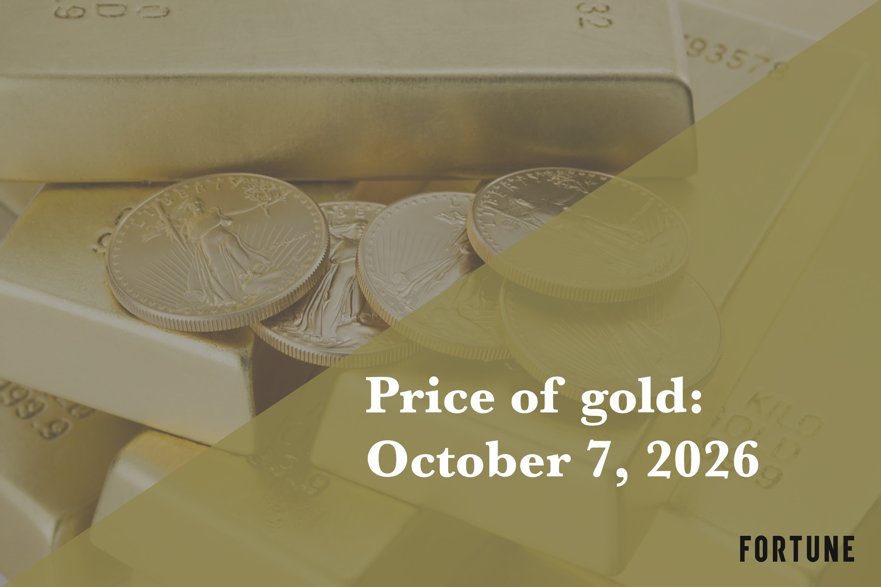 Current price of gold as of October 7, 2026