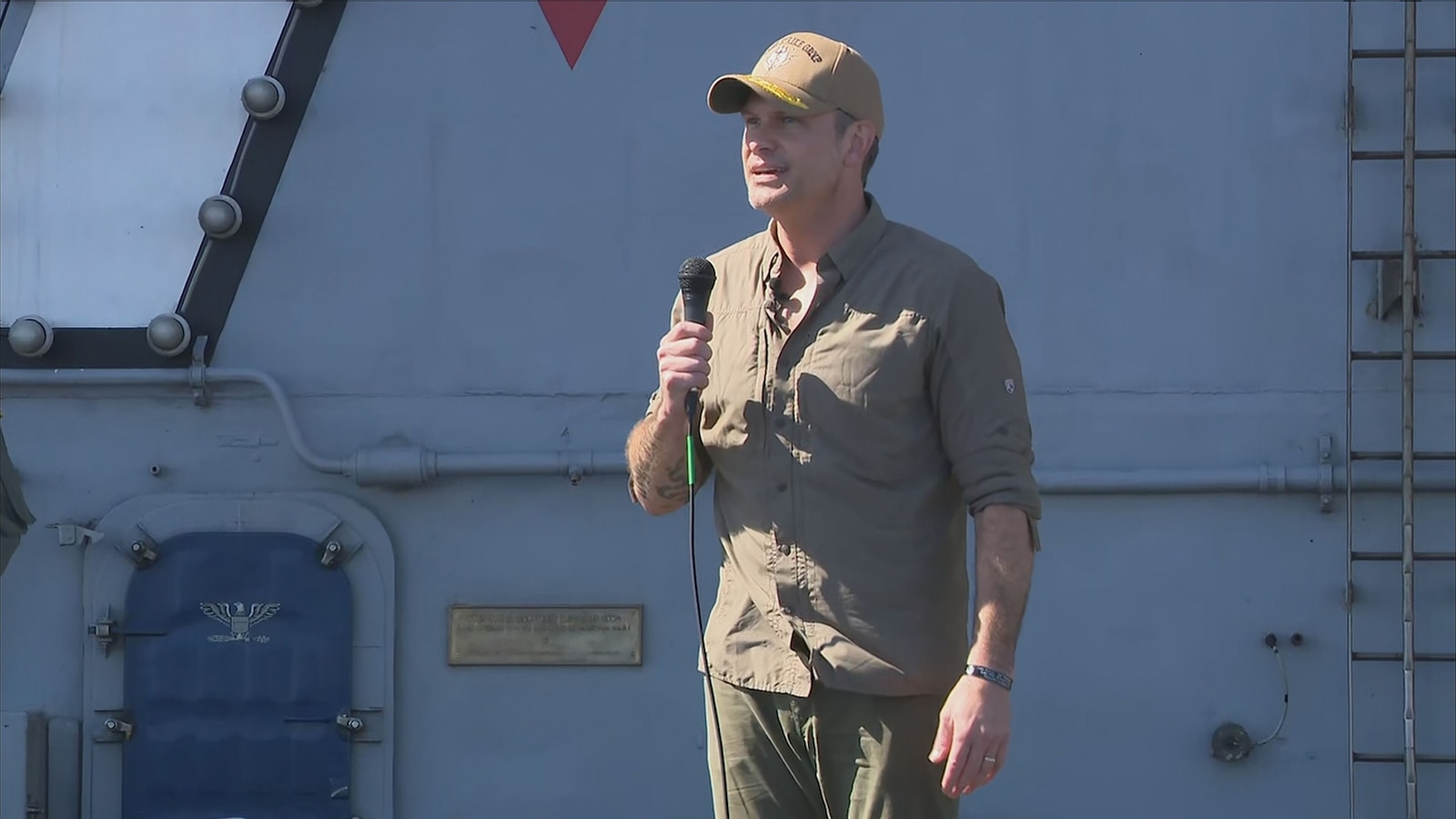Hegseth greets USS Abraham Lincoln near the end of record long deployment