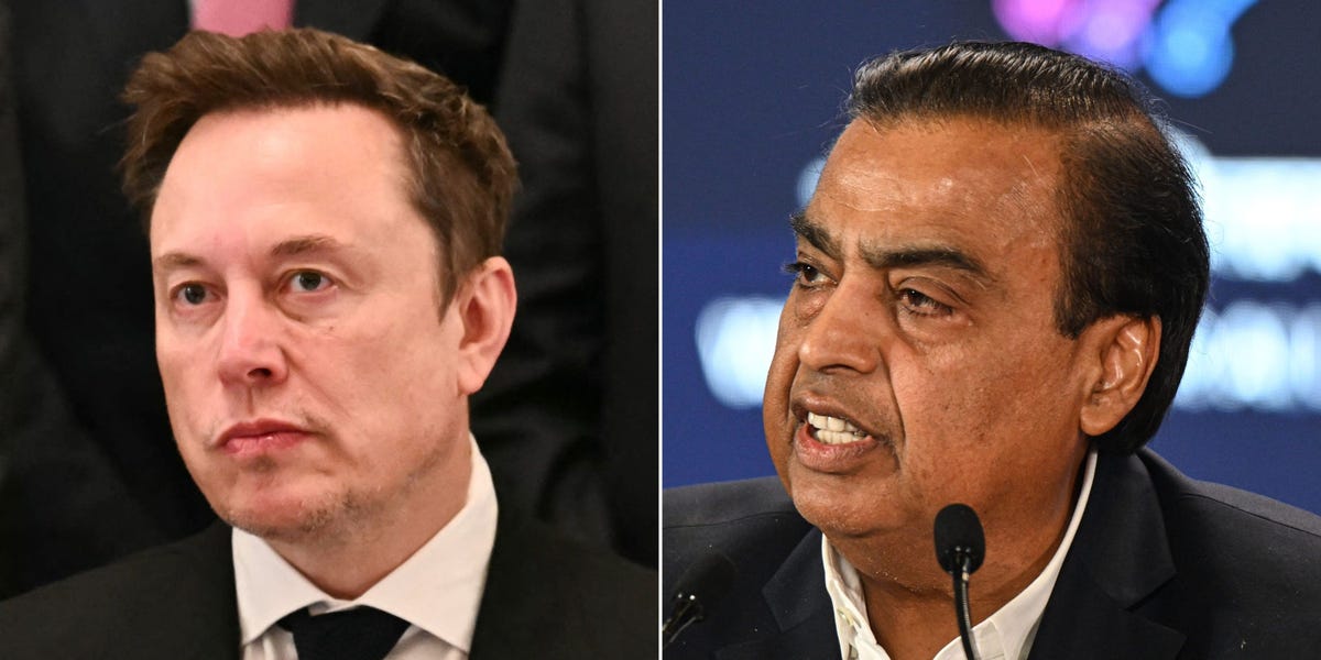 Elon Musk is escalating his beef with India's richest man. Here's why.