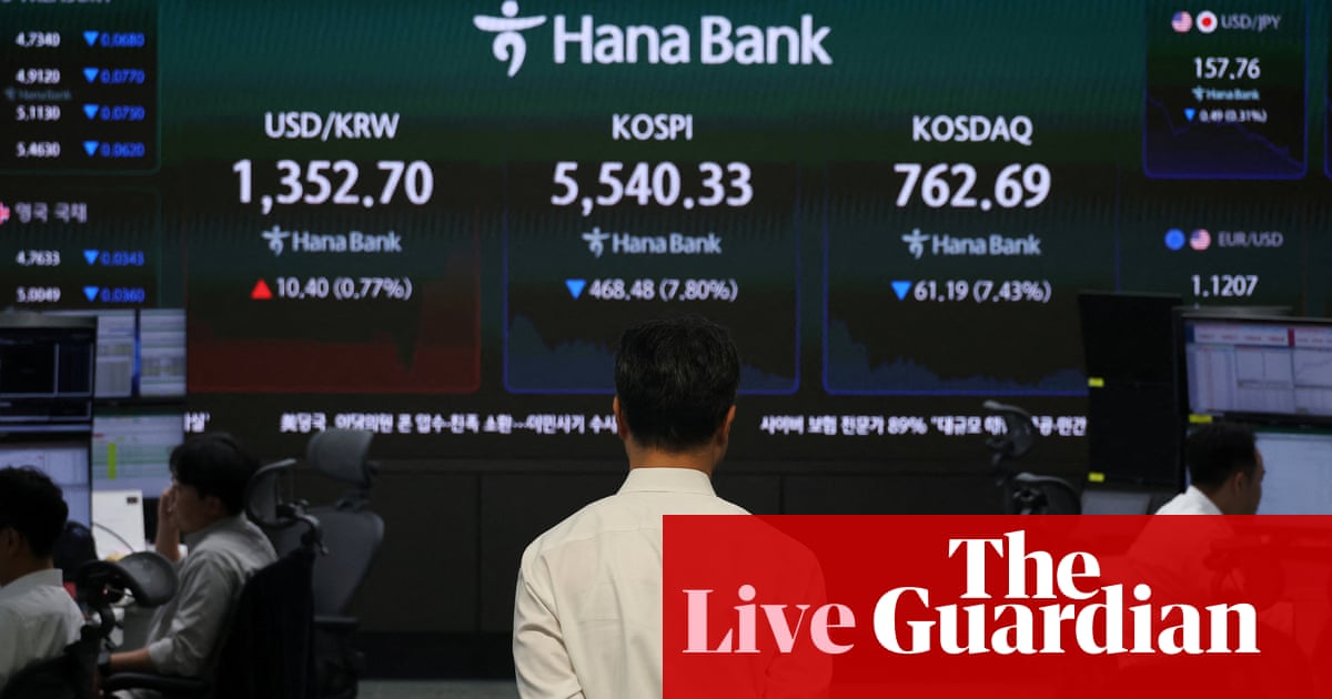 Tech stock sell-off intensifies as markets await UK GDP report for August – business live