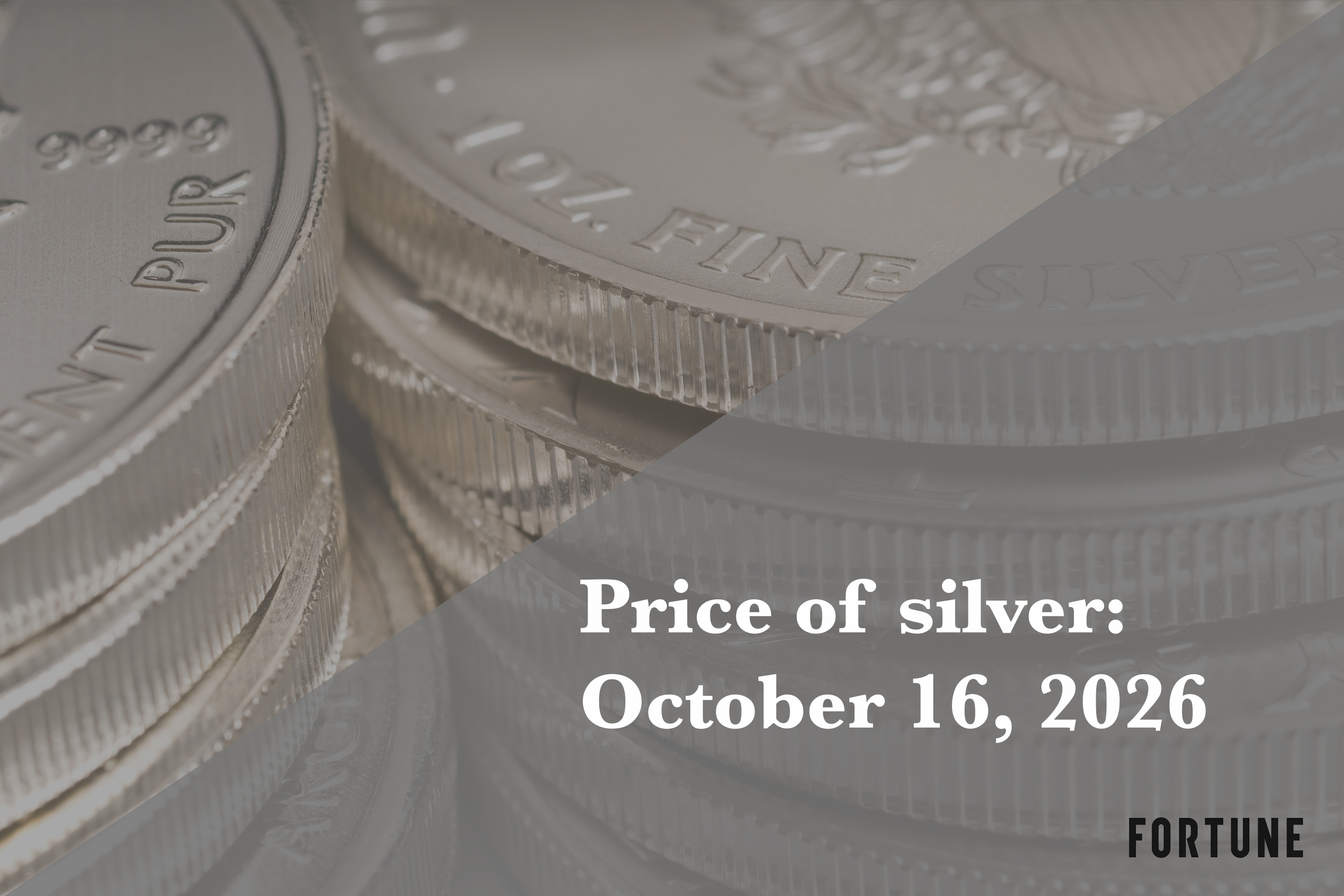 Current price of silver as of Friday, October 16, 2026