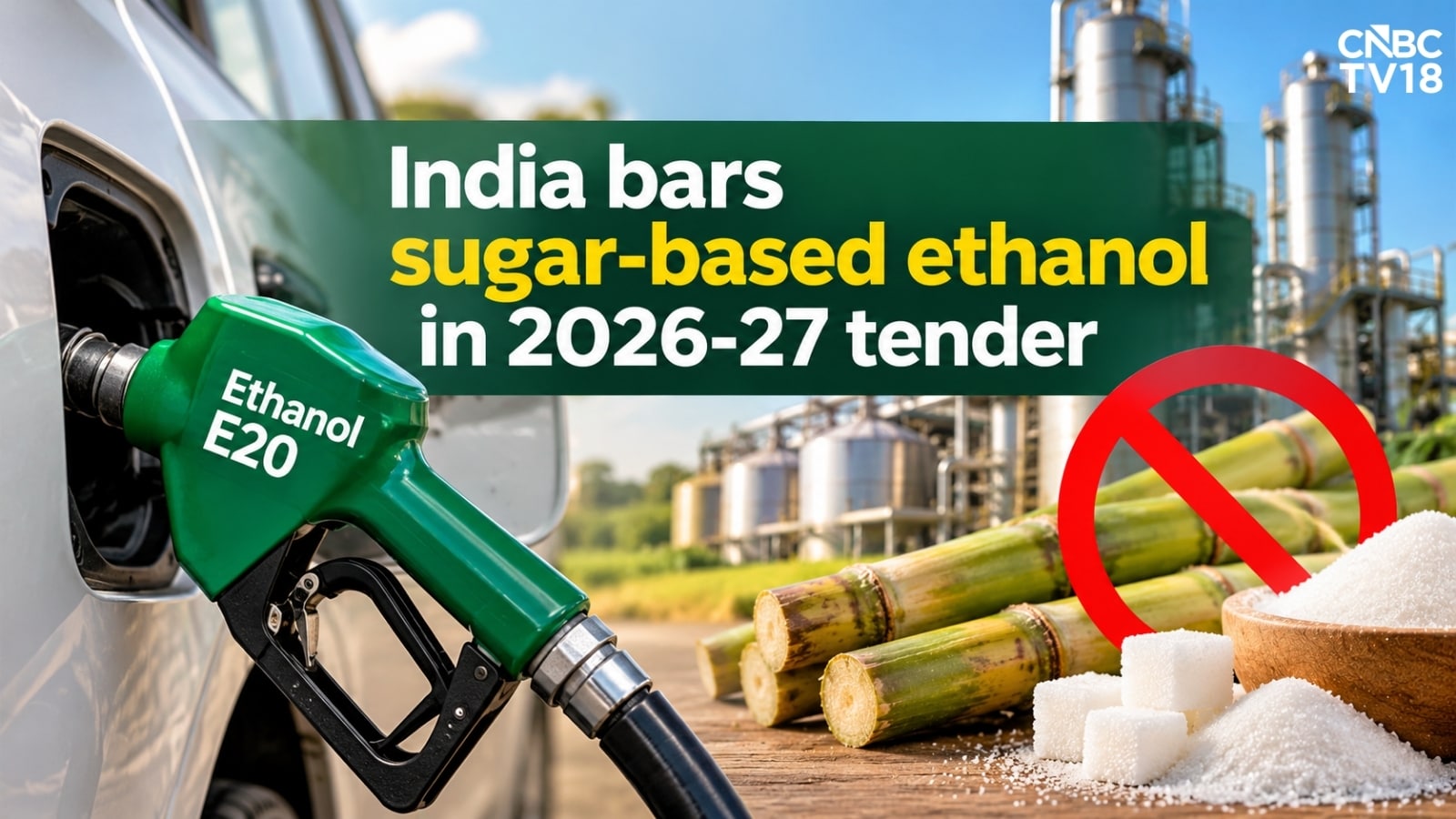 India bars sugar-based ethanol in 2026-27 tender; OMCs seek 1,100 crore litres