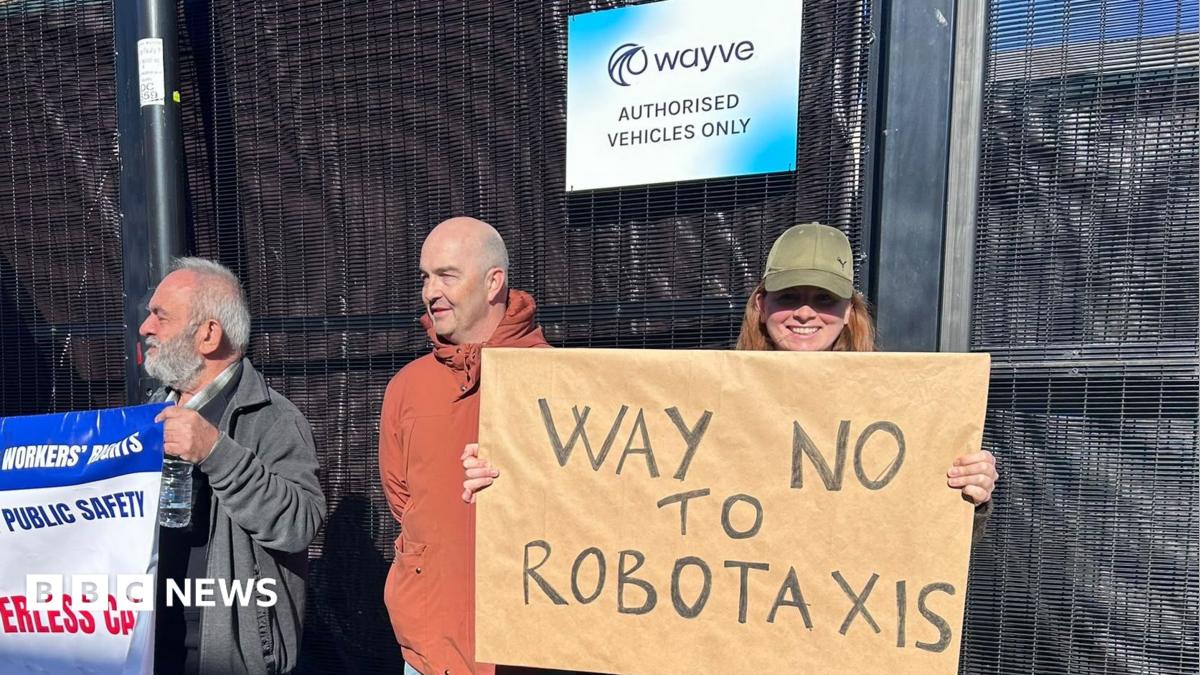 Protesters call for London robotaxi trials to stop