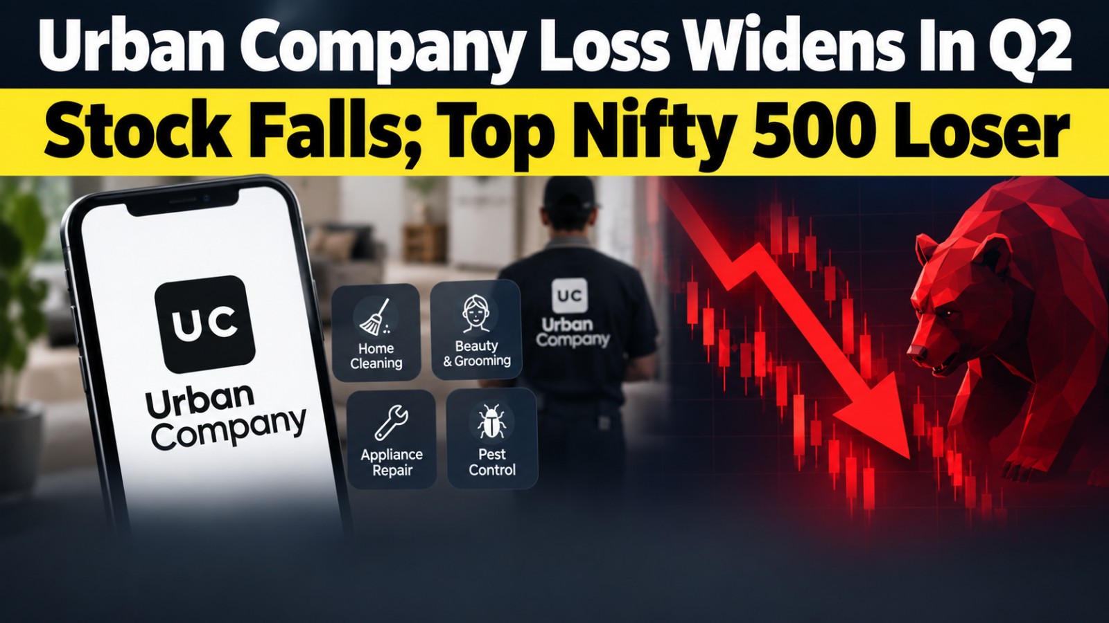 Urban Company shares fall over 6% as losses mount on InstaHelp investments