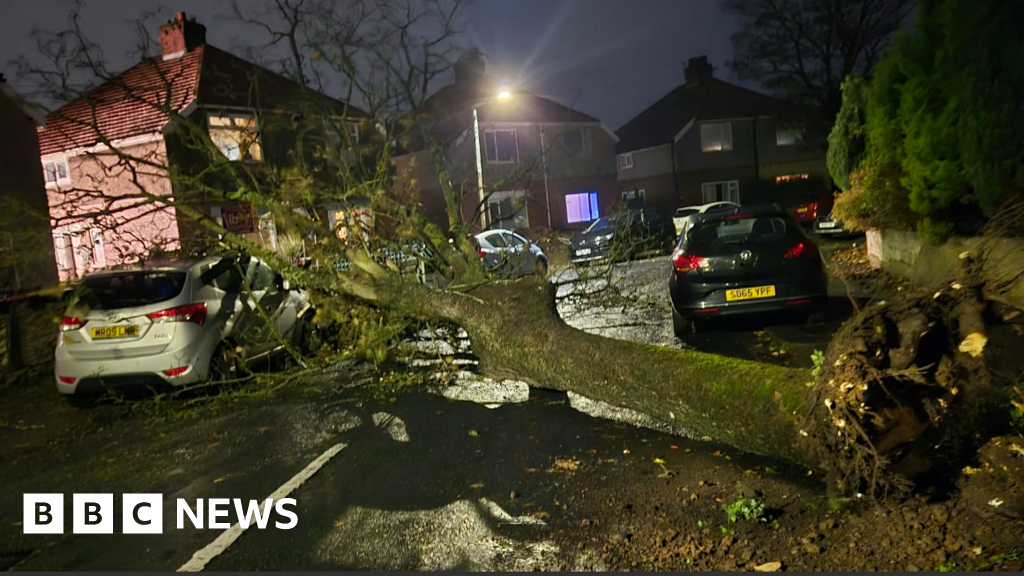 Thousands in North West without power and cars wrecked in Storm Boelo