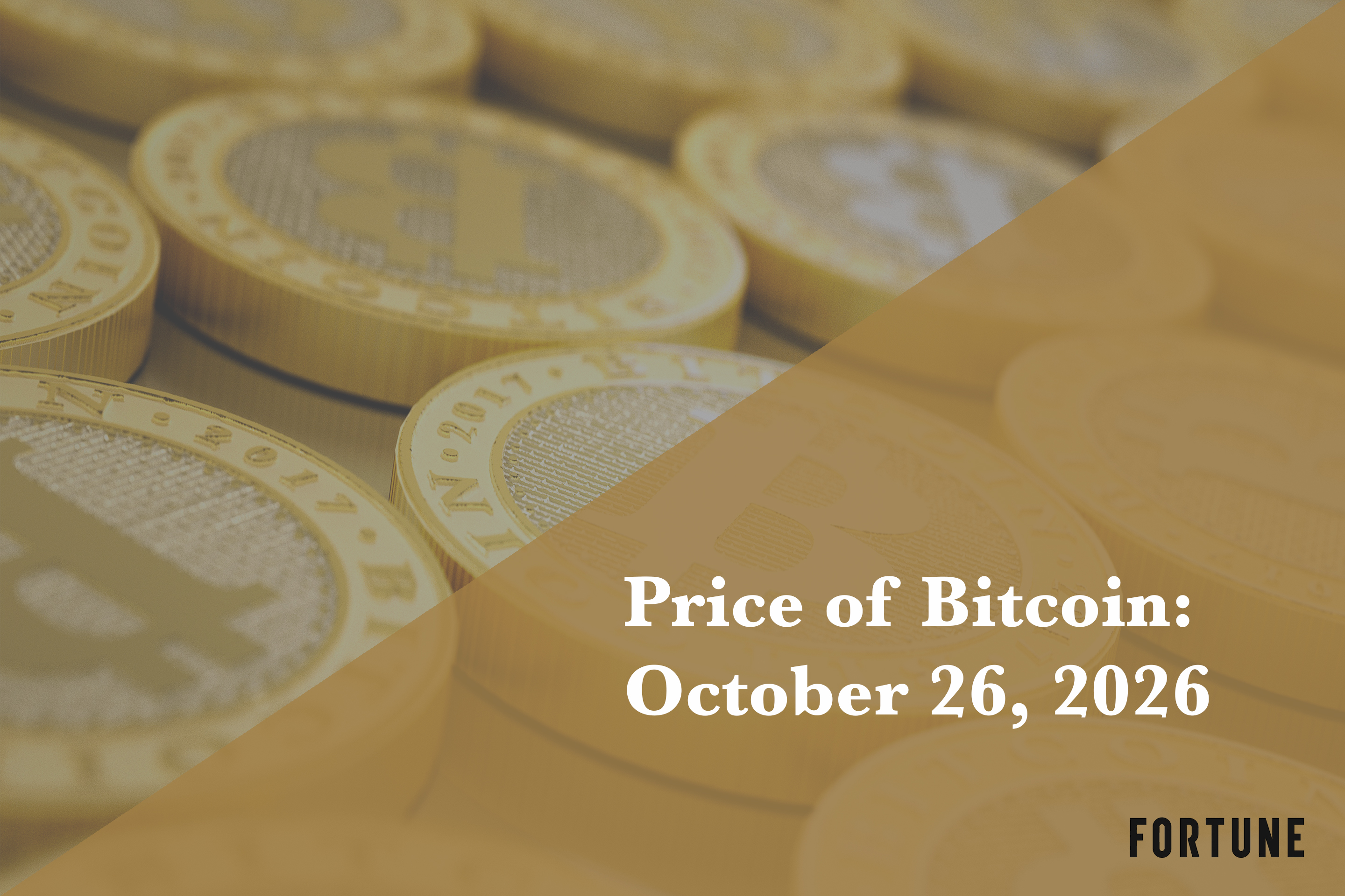 Current price of Bitcoin for Oct. 26, 2026