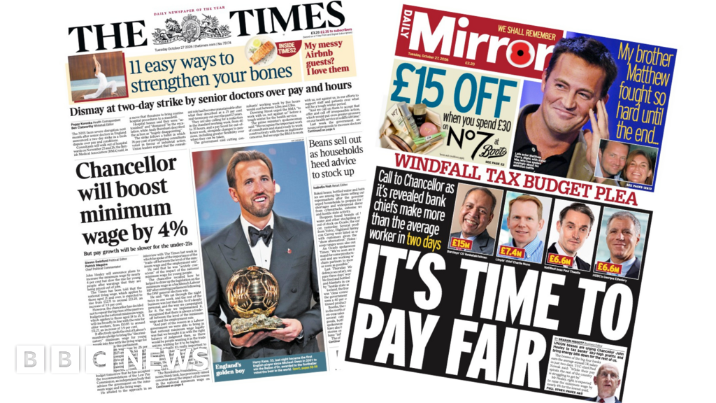 'England's golden boy' Kane and 'Time to pay fair'