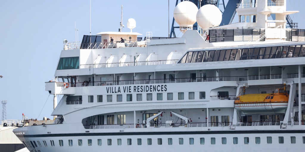 They bought cabins on a luxury cruise ship. High fuel costs got them kicked off in Cambodia.