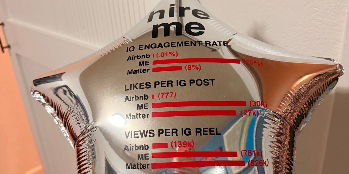 A man put his résumé on a balloon to get Airbnb's attention. It landed him a contractor gig.